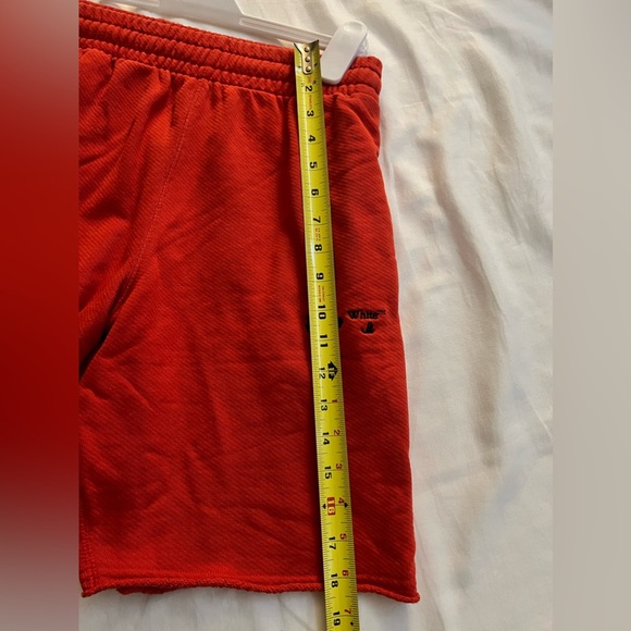 Off-White SS21 Logo Embroidered Sports Shorts Red Size small - Picture 7 of 8